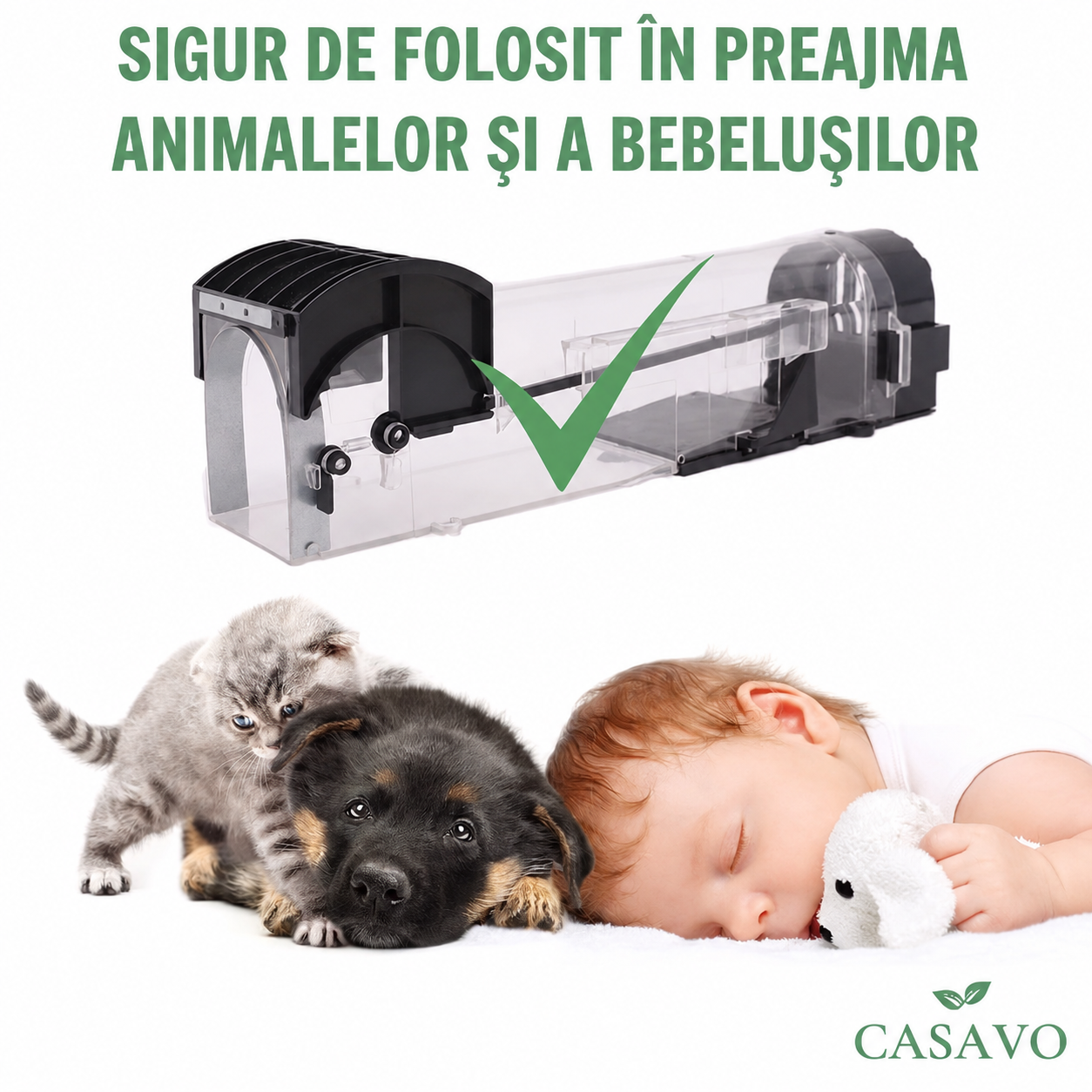 Capcană Reutilizabilă cu Blocare Automată